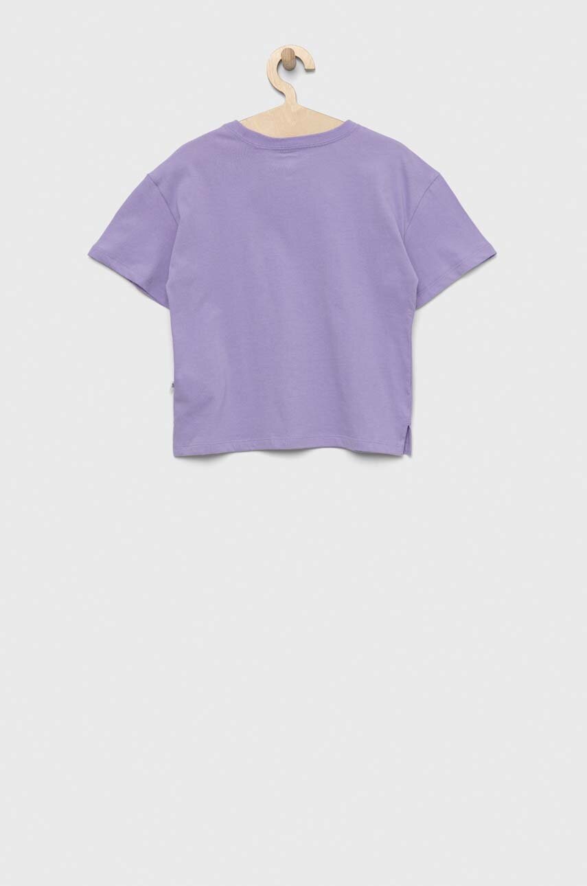 Детская хлопковая футболка GAP цвет фиолетовый