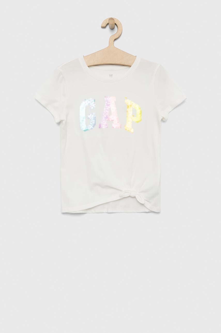 

Детска памучна тениска GAP в бяло, Бял