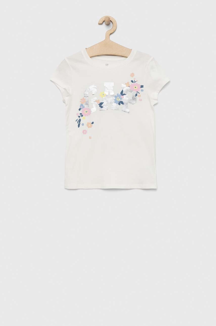 

Детска памучна тениска GAP в бяло, Бял