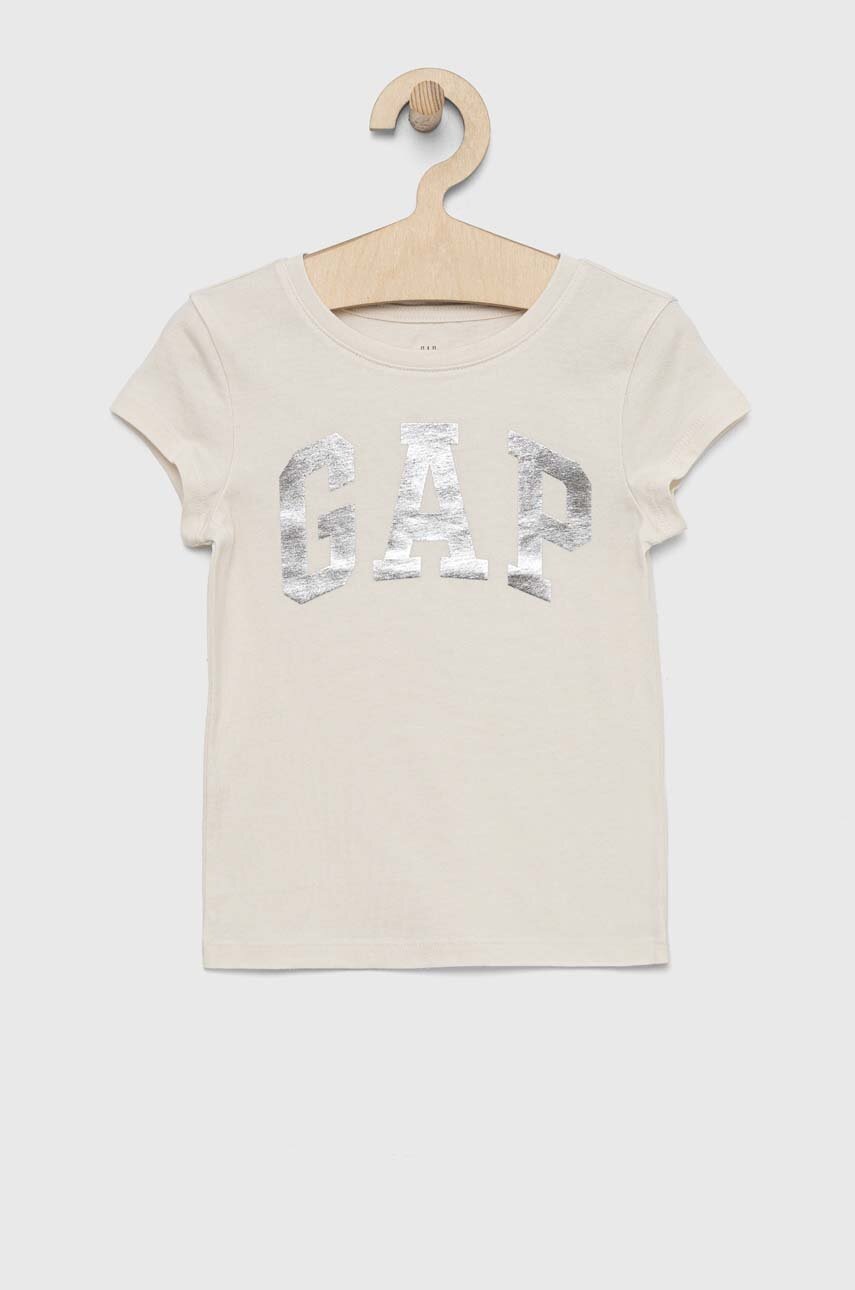 

Детска памучна тениска GAP в бежово, Бежов