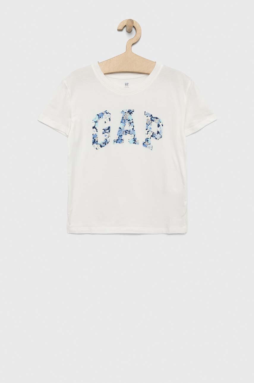 

Детска памучна тениска GAP в бяло, Бял