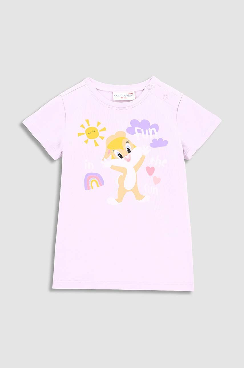 E-shop Dětské tričko Coccodrillo x Looney Tunes fialová barva