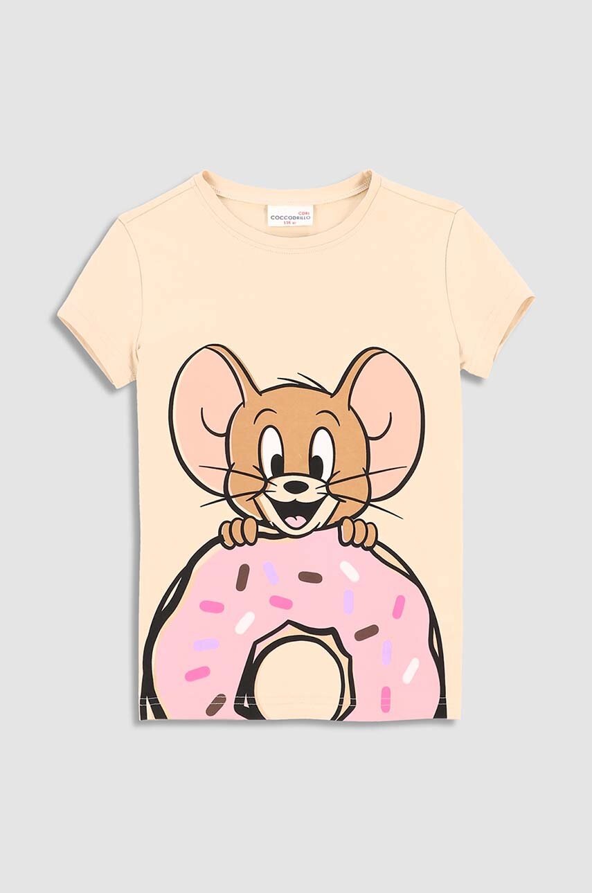 

Детская футболка Coccodrillo x Tom And Jerry цвет бежевый