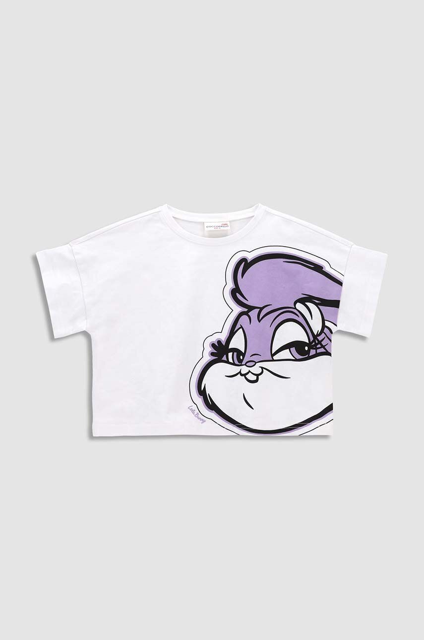 Coccodrillo tricou copii x Looney Tunes culoarea alb