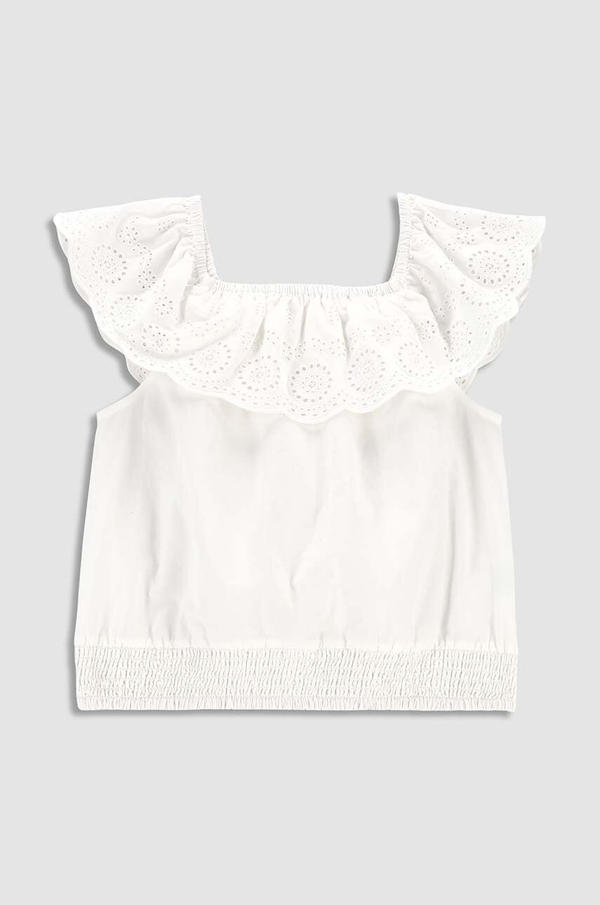 Детская хлопковая блузка Coccodrillo цвет белый