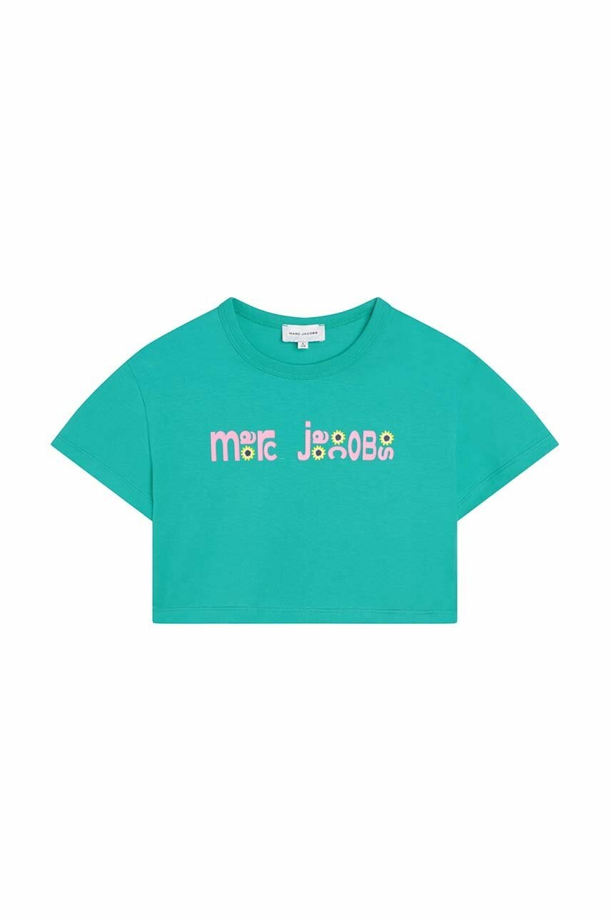

Дитяча бавовняна футболка Marc Jacobs колір зелений