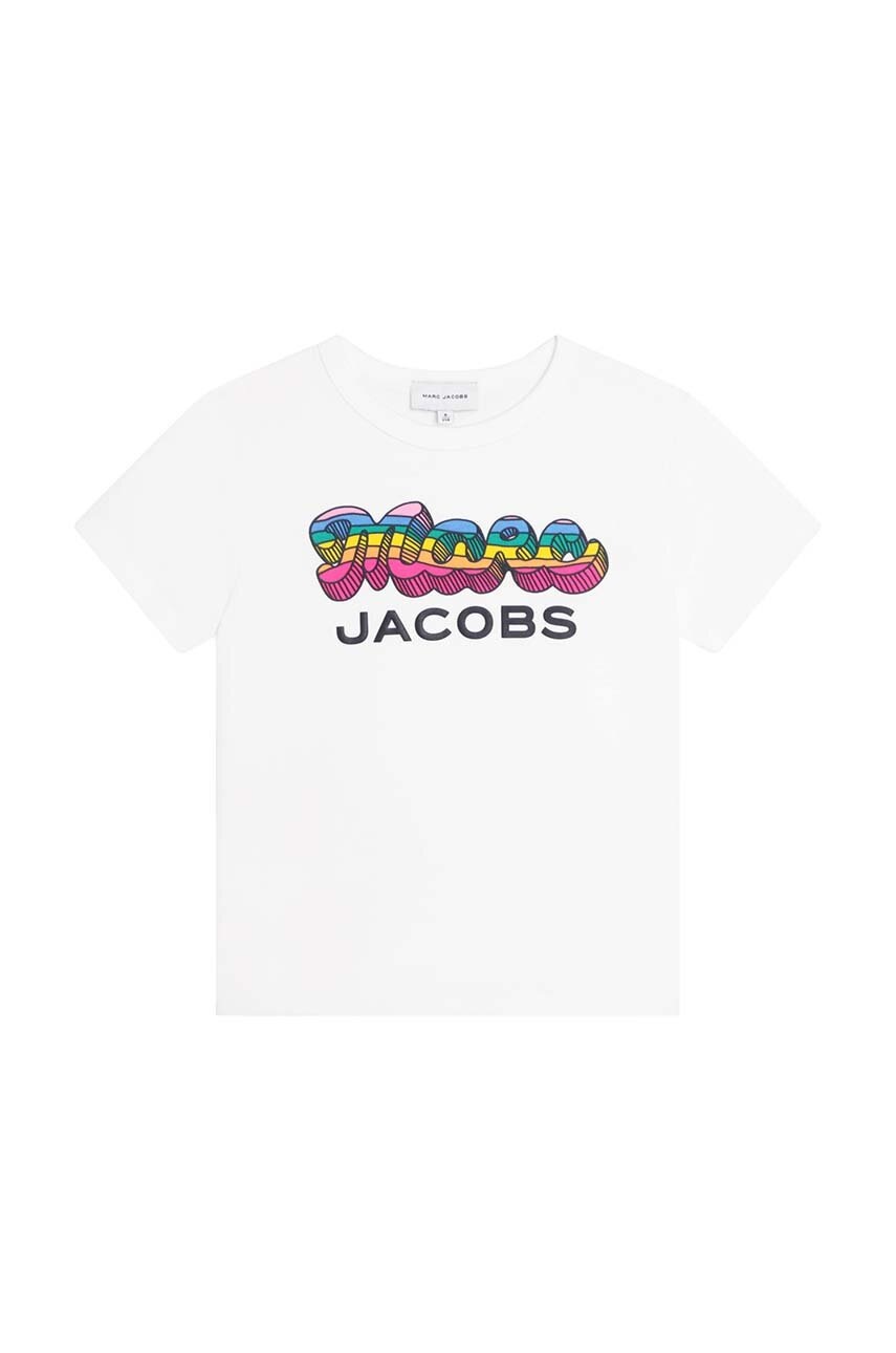 

Дитяча бавовняна футболка Marc Jacobs колір білий