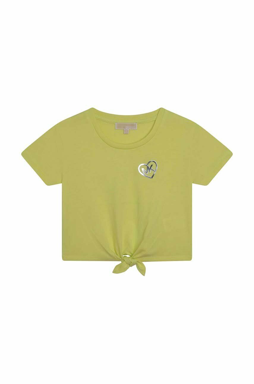 Levně Dětské tričko Michael Kors žlutá barva