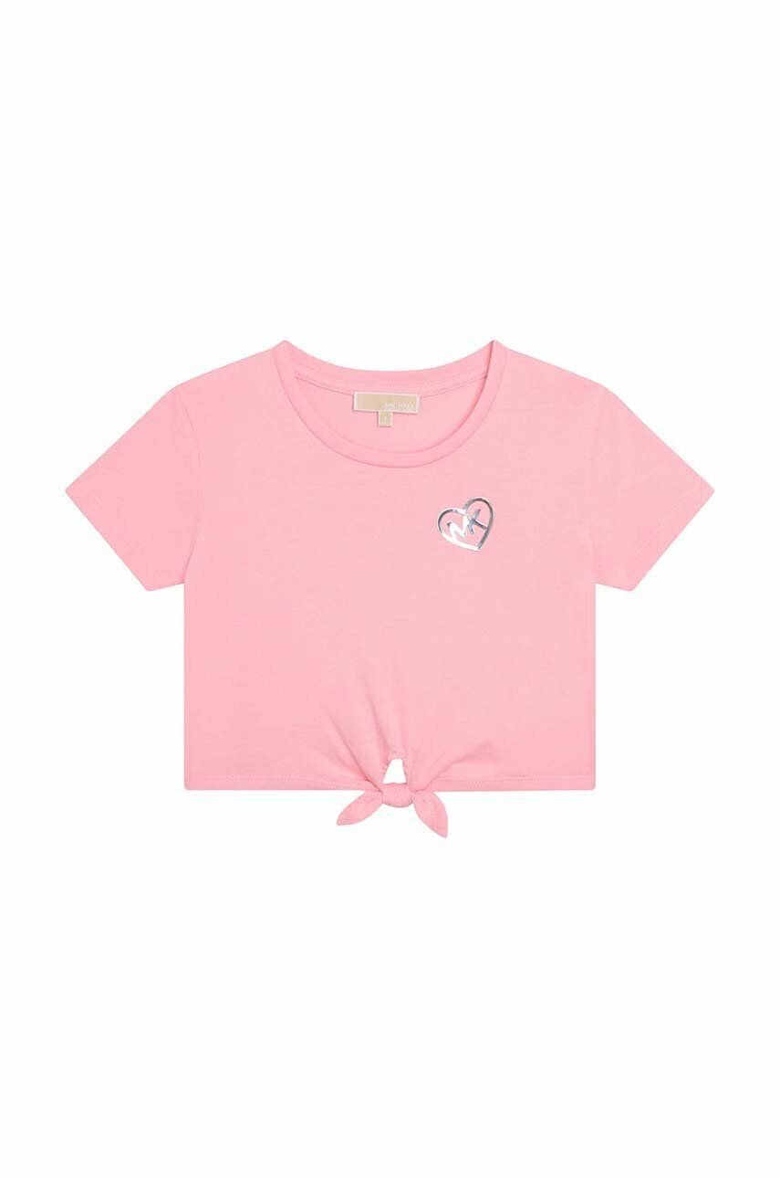Levně Dětské tričko Michael Kors růžová barva