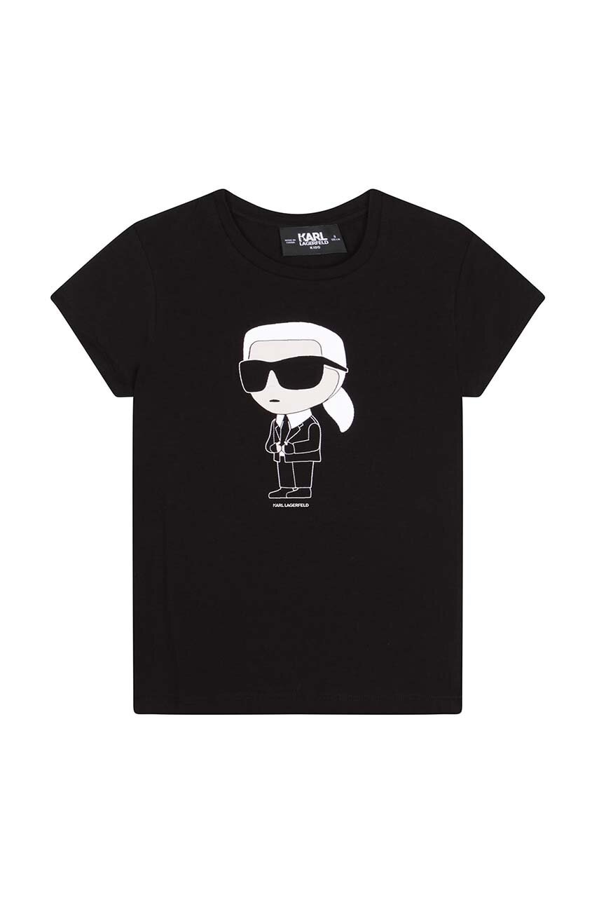 

Дитяча футболка Karl Lagerfeld колір чорний