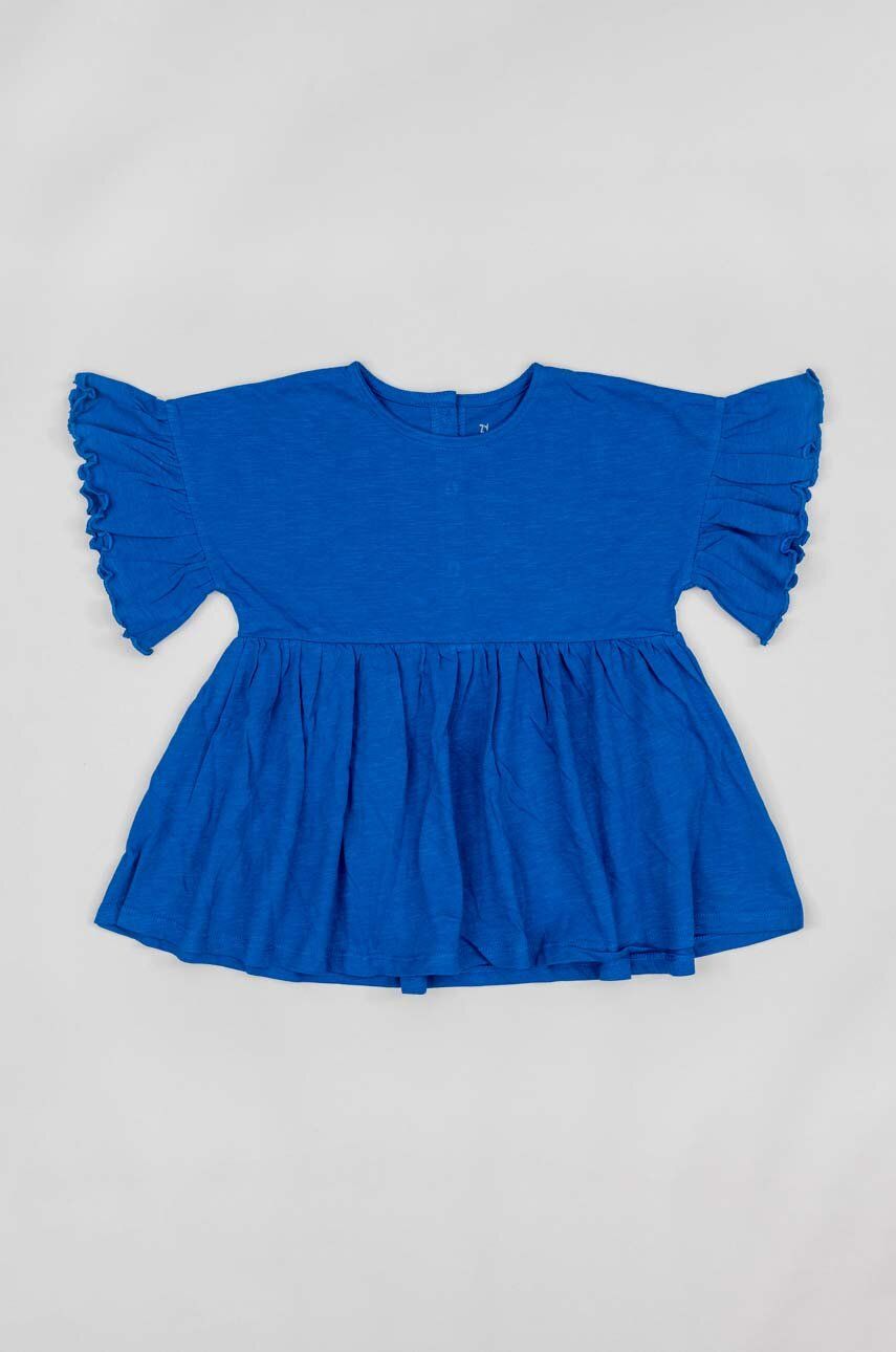 Dětské bavlněné tričko zippy - modrá -  100 % Bavlna
