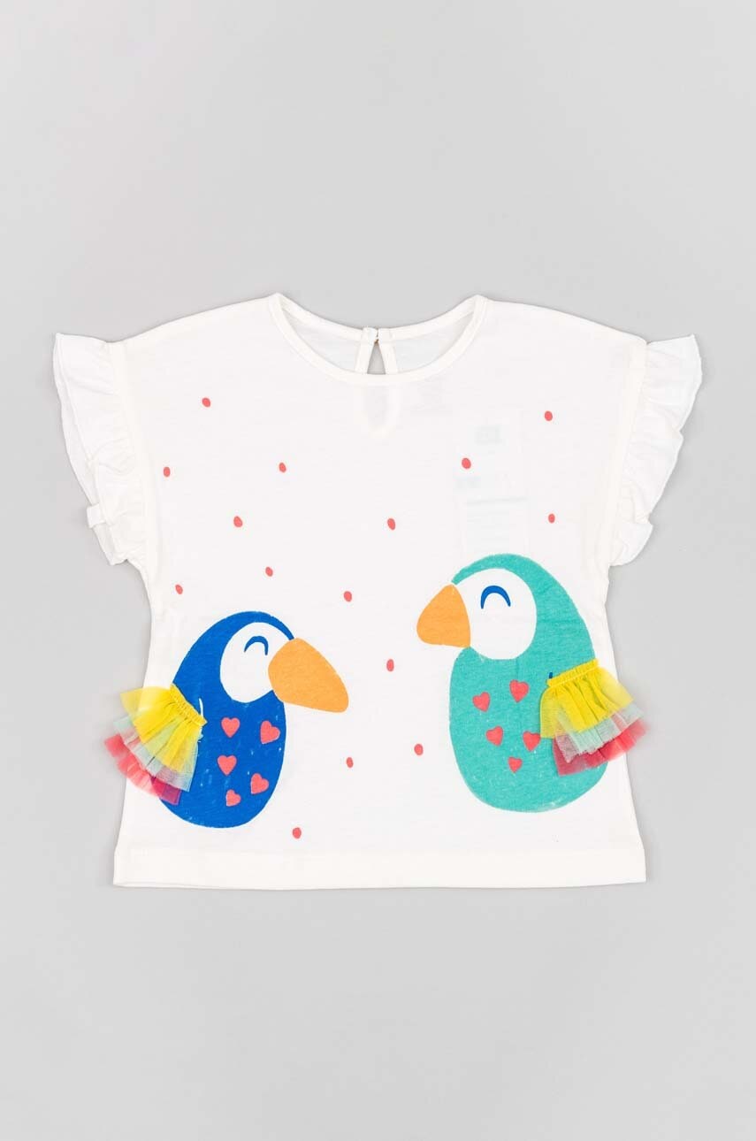 Детская хлопковая футболка zippy цвет белый в Днепре Детская хлопковая футболка zippy цвет белый в Днепре