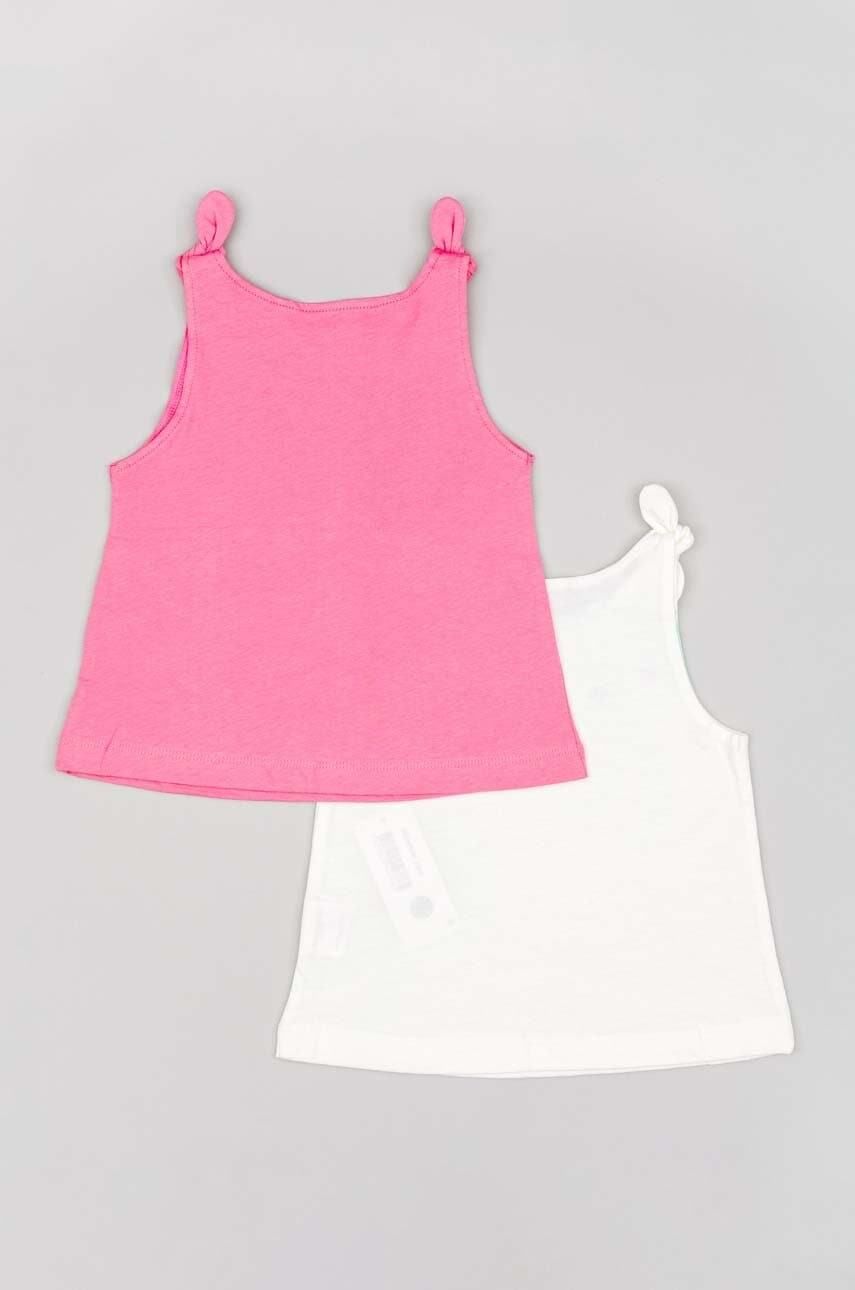 Детский хлопковый топ zippy 2 шт цвет белый Детский хлопковый топ zippy 2 шт цвет белый
