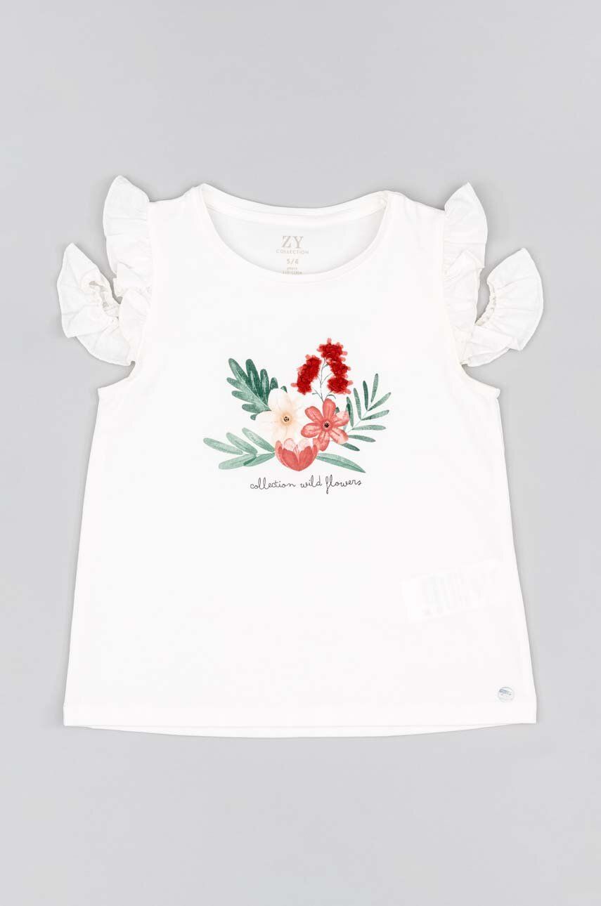 Levně Dětské tričko zippy bílá barva