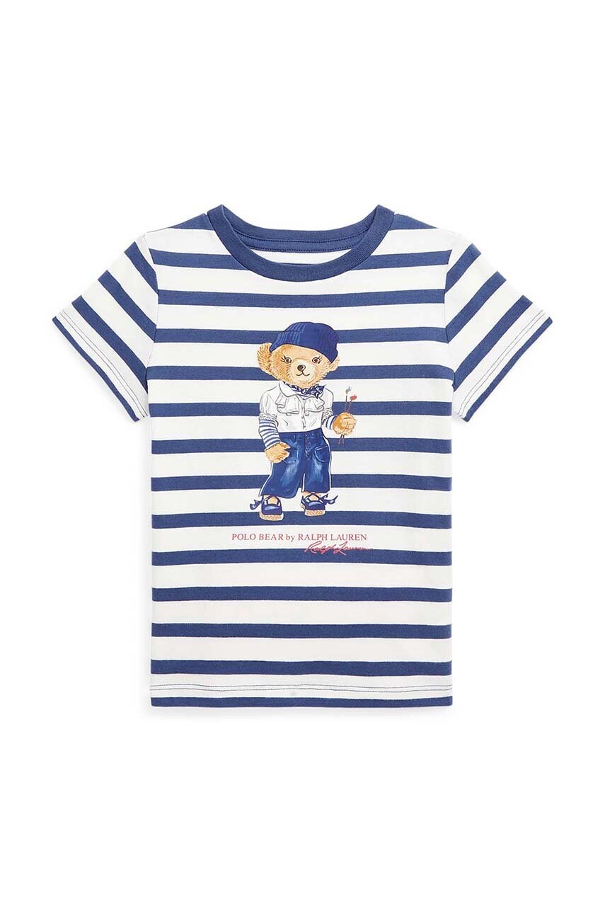 

Детска памучна тениска Polo Ralph Lauren в тъмносиньо, Тъмносин
