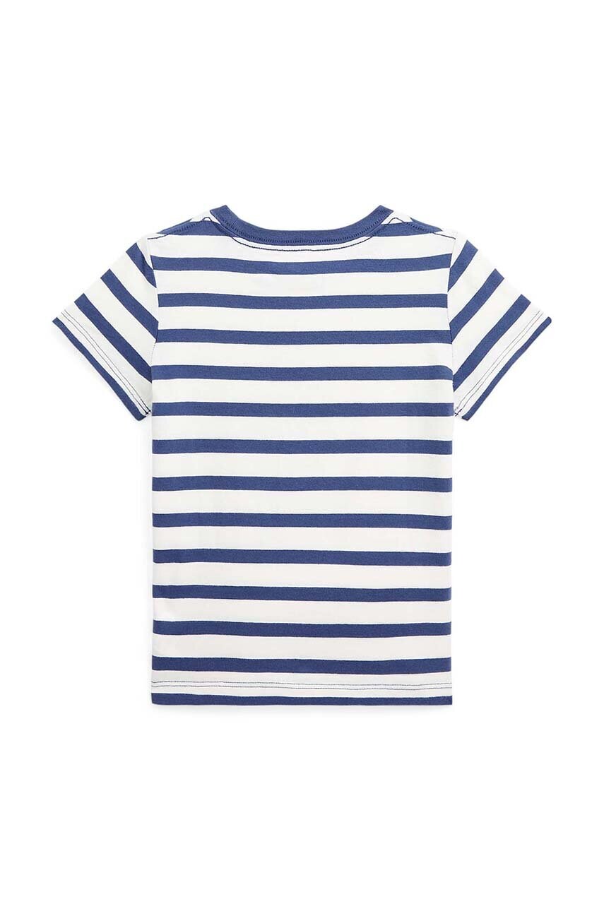 

Детская хлопковая футболка Polo Ralph Lauren цвет синий