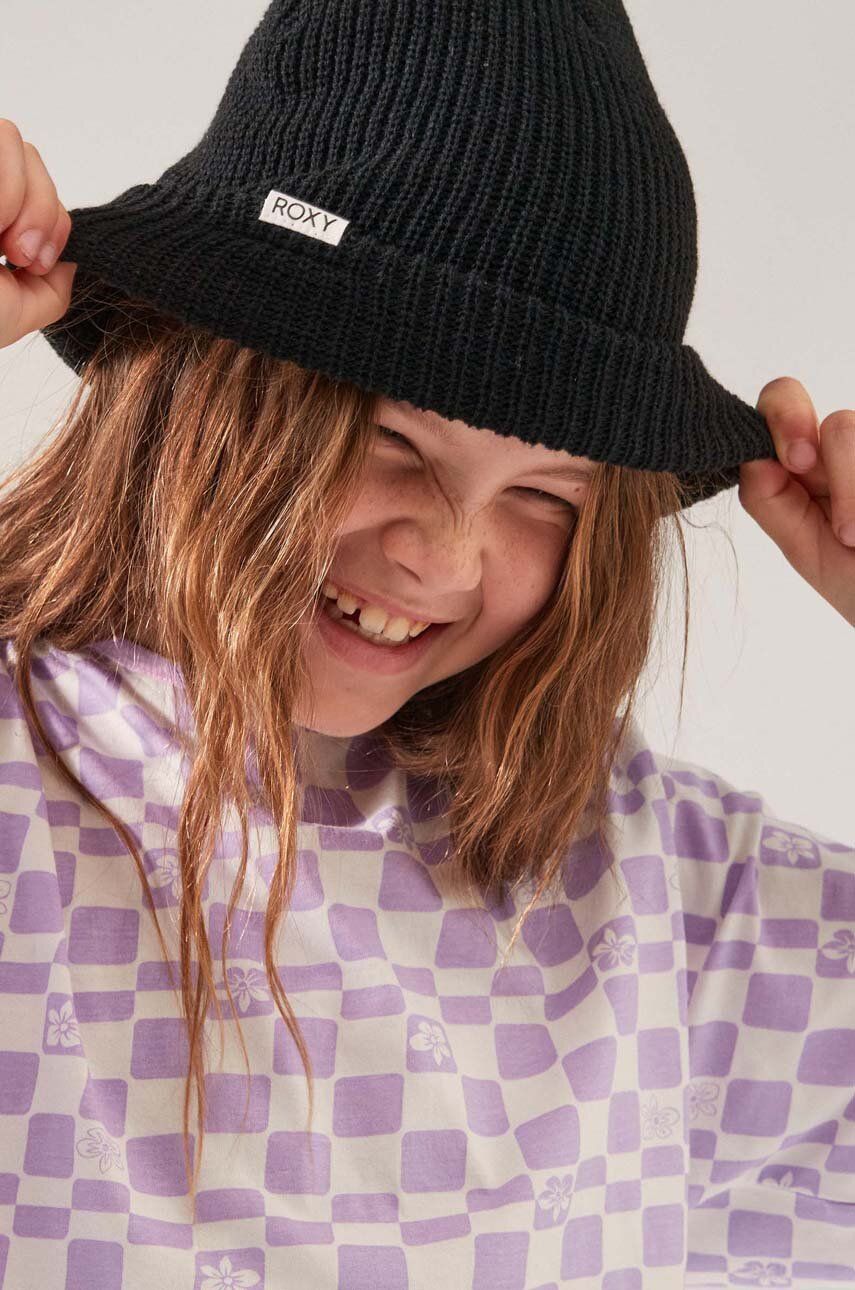 E-shop Dětské bavlněné tričko Roxy fialová barva