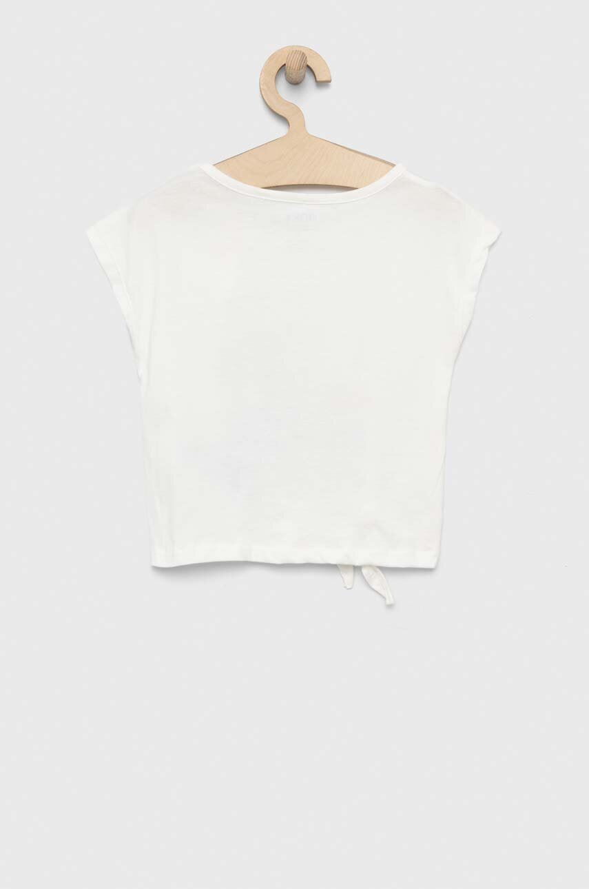 Детская хлопковая футболка Roxy цвет белый Детская хлопковая футболка Roxy цвет белый