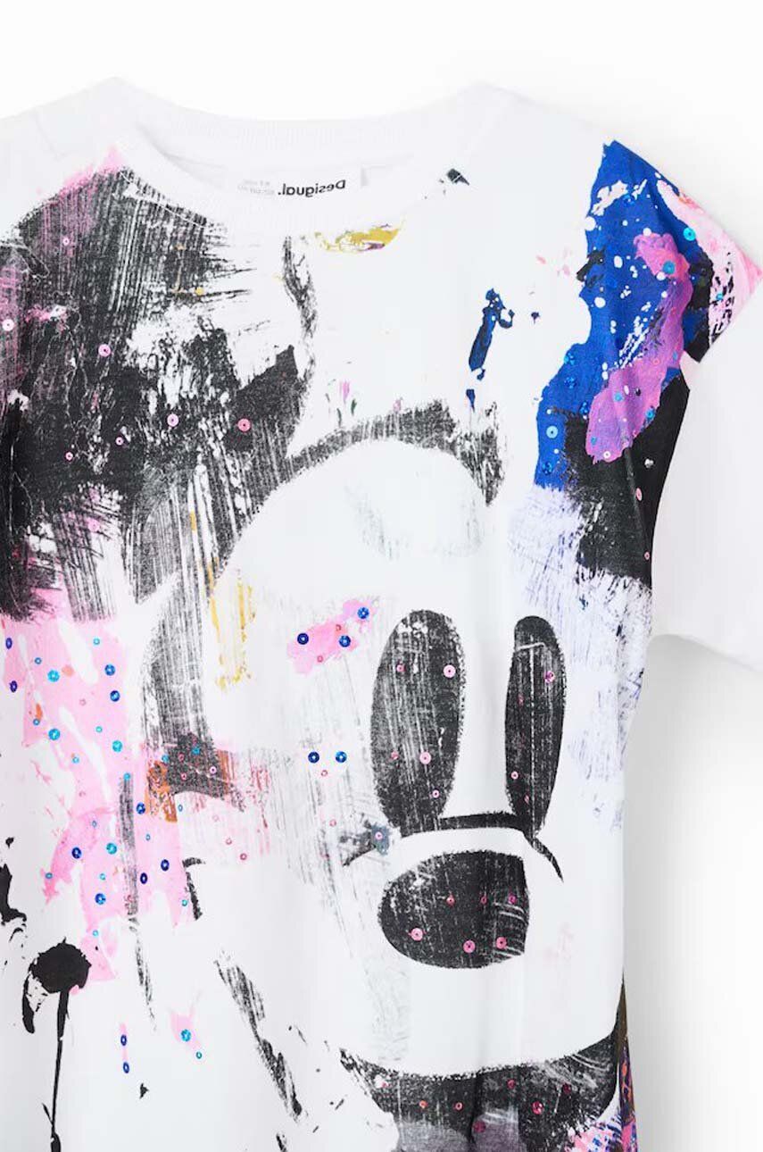 E-shop Dětské bavlněné tričko Desigual x Disney bílá barva