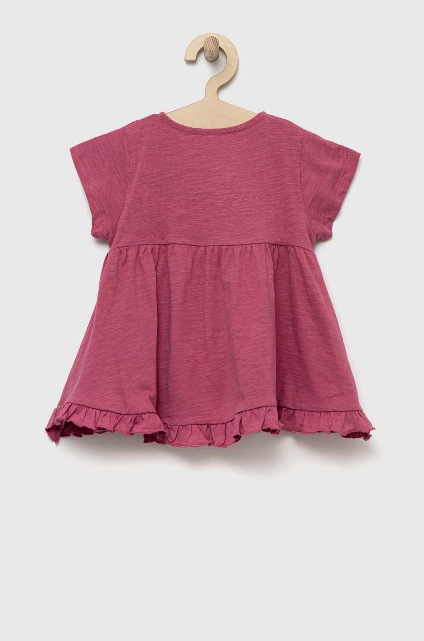 Levně Dětské bavlněné tričko zippy fialová barva