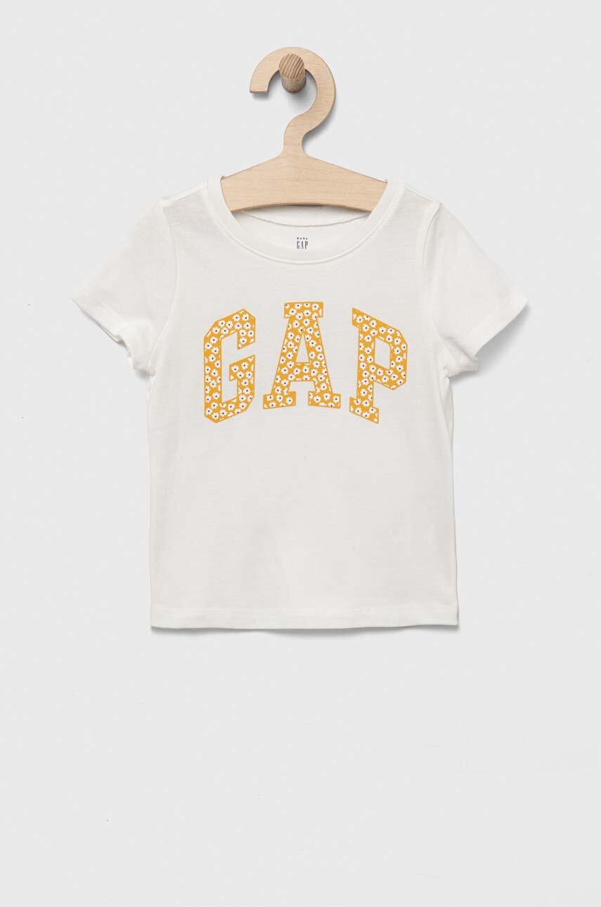

Детска памучна тениска GAP в бяло, Бял