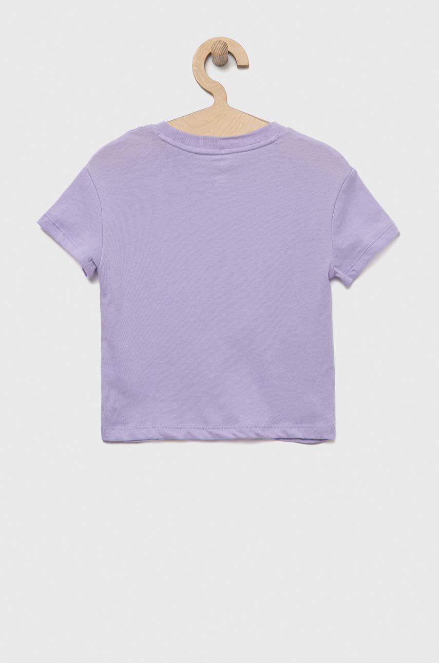 Дитяча бавовняна футболка GAP колір фіолетовий