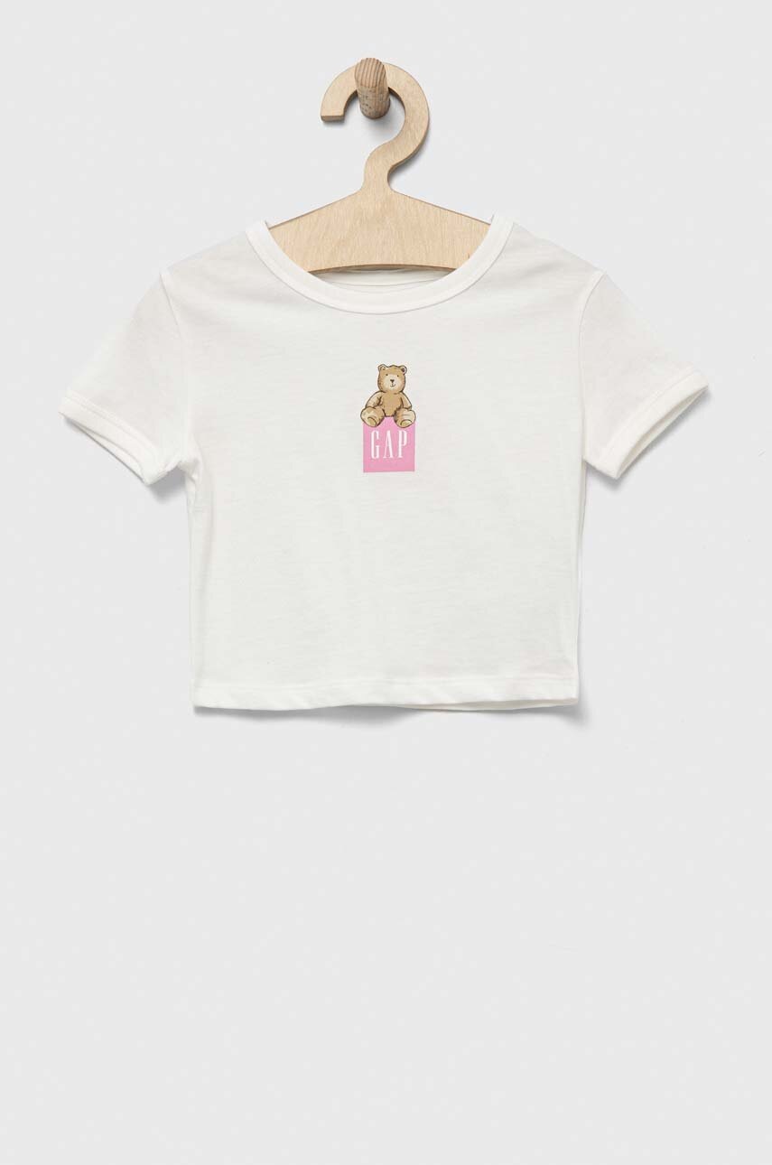 

Детска памучна тениска GAP в бяло, Бял