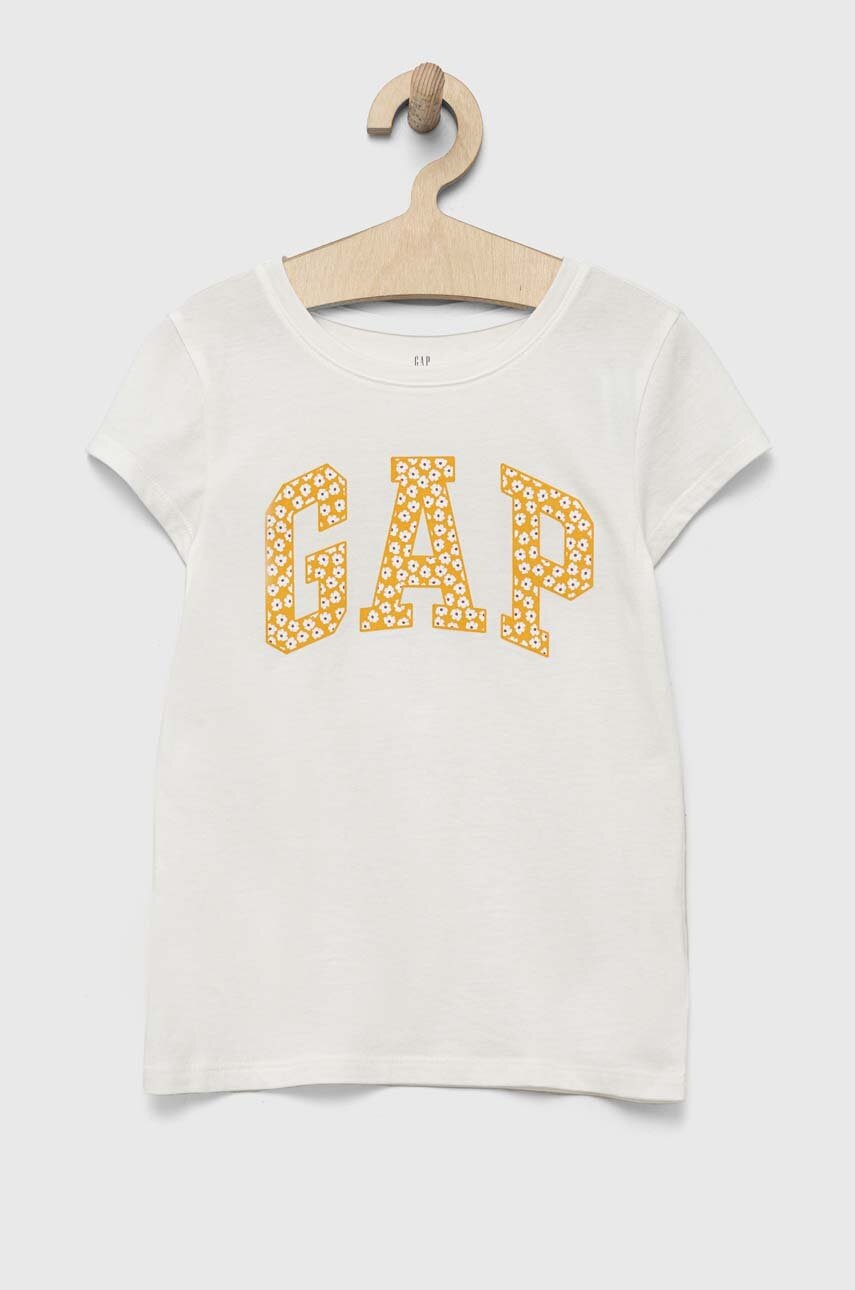 

Детска памучна тениска GAP в бяло, Бял