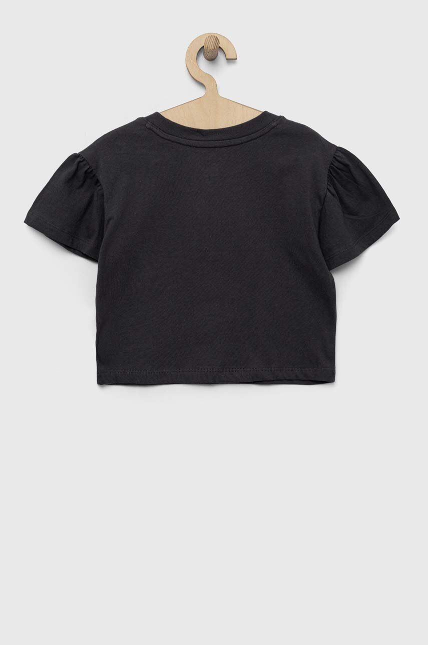 Детская хлопковая футболка GAP цвет серый Детская хлопковая футболка GAP цвет серый