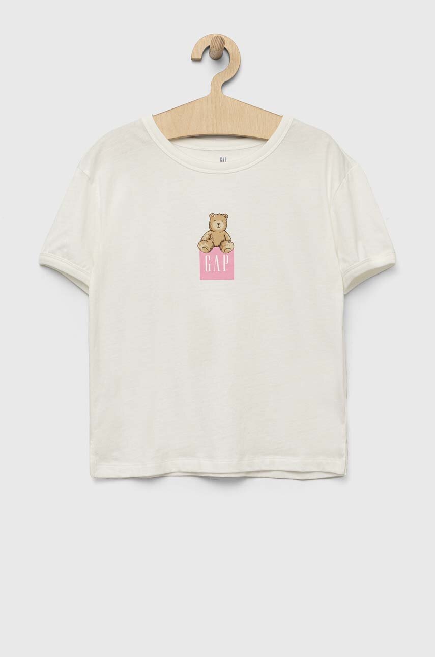 

Детска памучна тениска GAP в бяло, Бял