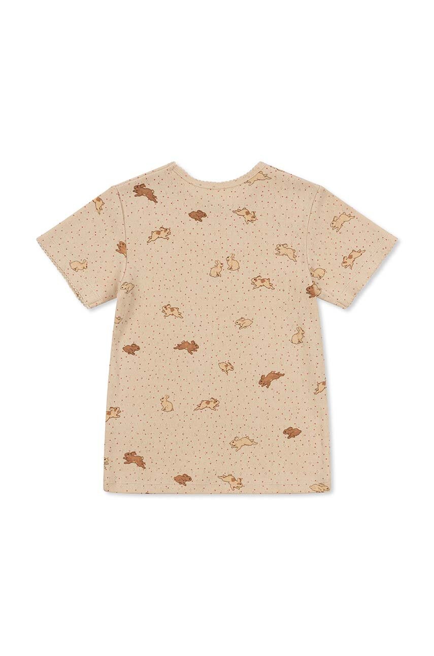 Детская хлопковая футболка Konges Sløjd цвет оранжевый