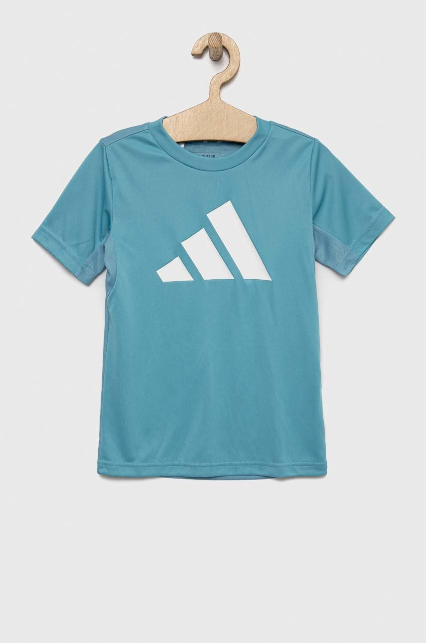 

Детская футболка adidas U TR-ES LOGO цвет бирюзовый с принтом