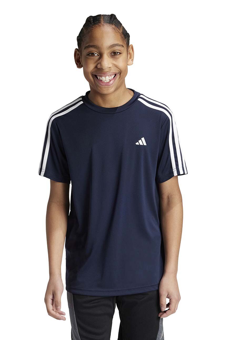 Adidas tricou copii U TR-ES 3S culoarea albastru marin, modelator