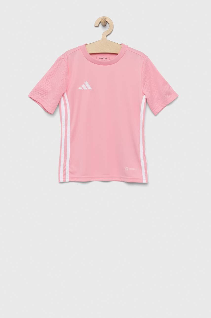 Dětské tričko adidas Performance TABELA 23 JSY růžová barva - růžová -  100 % Recyklovaný polye