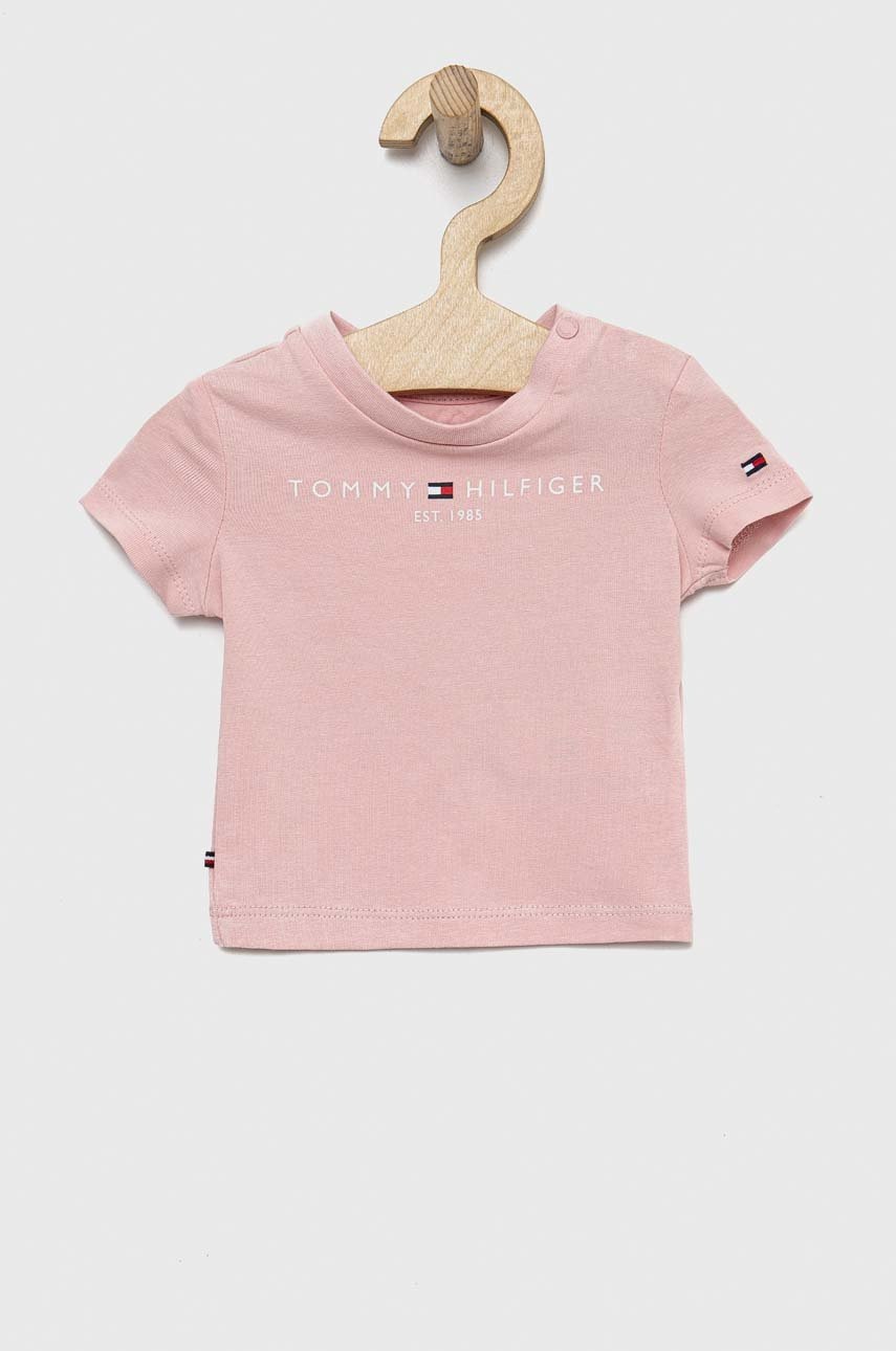 

Футболка для младенцев Tommy Hilfiger цвет розовый с принтом