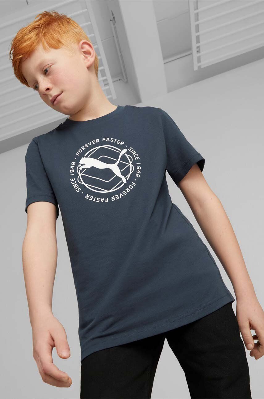 Детская хлопковая футболка Puma ACTIVE SPORTS Graphic Tee B с принтом в Черновцах Детская хлопковая футболка Puma ACTIVE SPORTS Graphic Tee B с принтом в Черновцах
