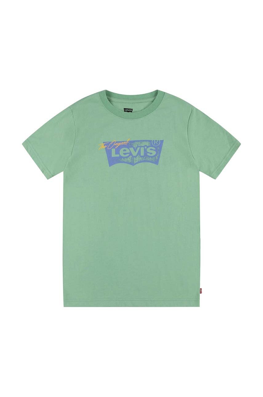 

Детска тениска Levi's в зелено с принт, Зелен
