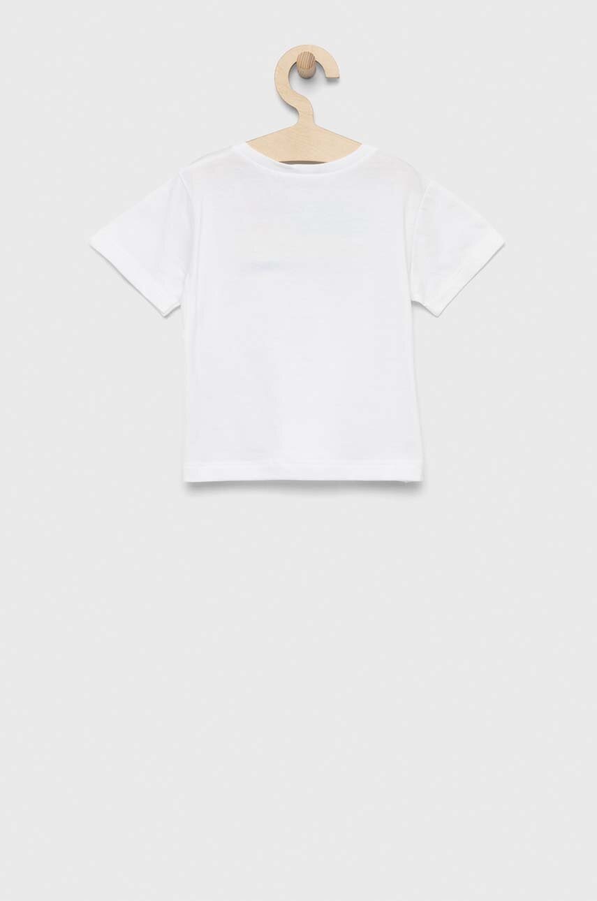 

Дитяча бавовняна футболка United Colors of Benetton колір білий з принтом