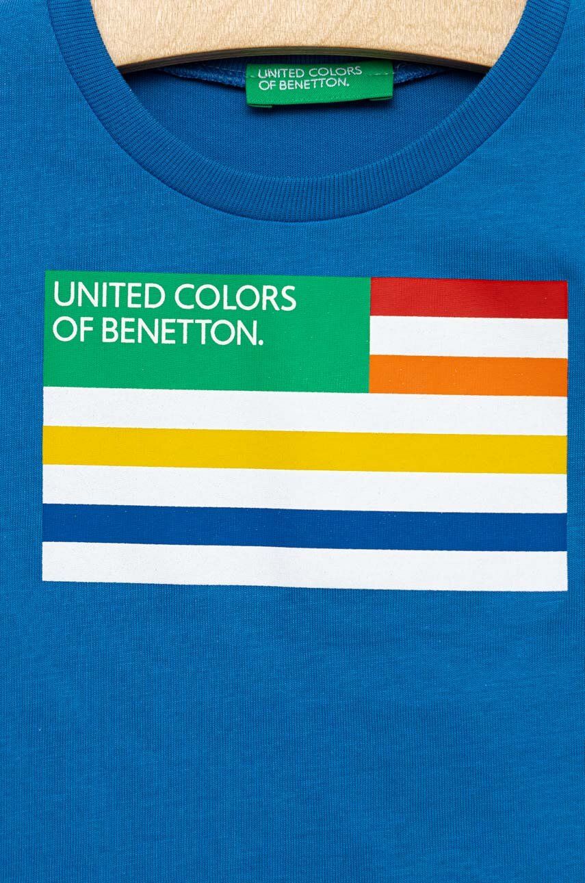 

Дитяча бавовняна футболка United Colors of Benetton з принтом