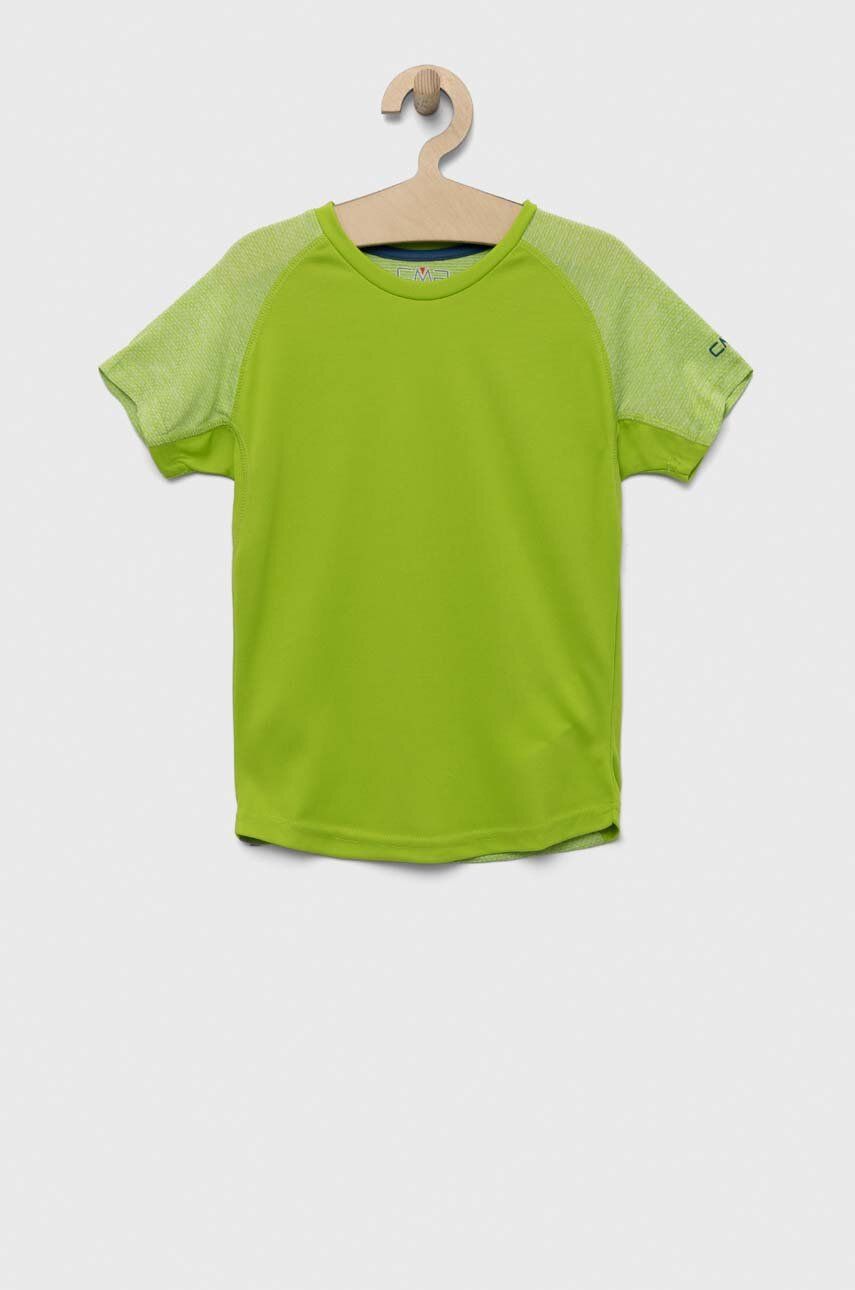 Dětské tričko CMP zelená barva - zelená -  100 % Polyester