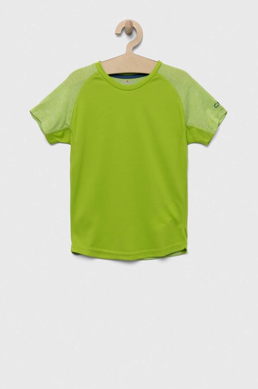 CMP tricou copii culoarea verde, modelator