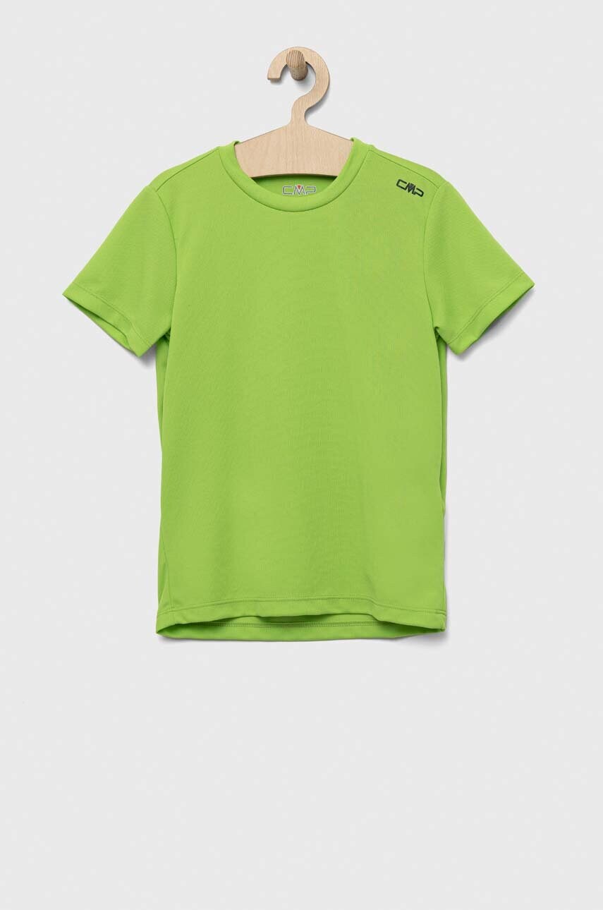 CMP Tricou Copii Culoarea Verde, Neted