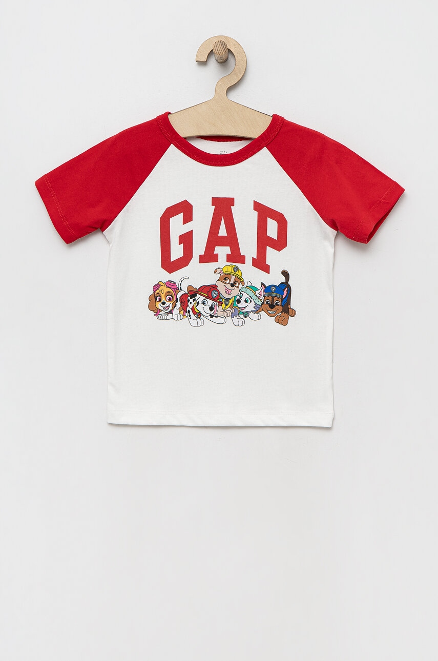 GAP tricou copii x Paw Patrol culoarea rosu, cu imprimeu