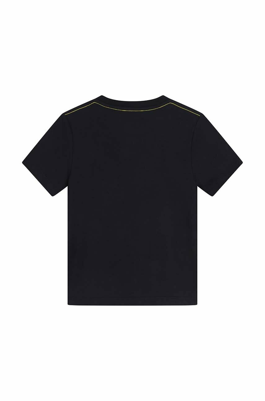 

Детская хлопковая футболка Marc Jacobs цвет синий с принтом