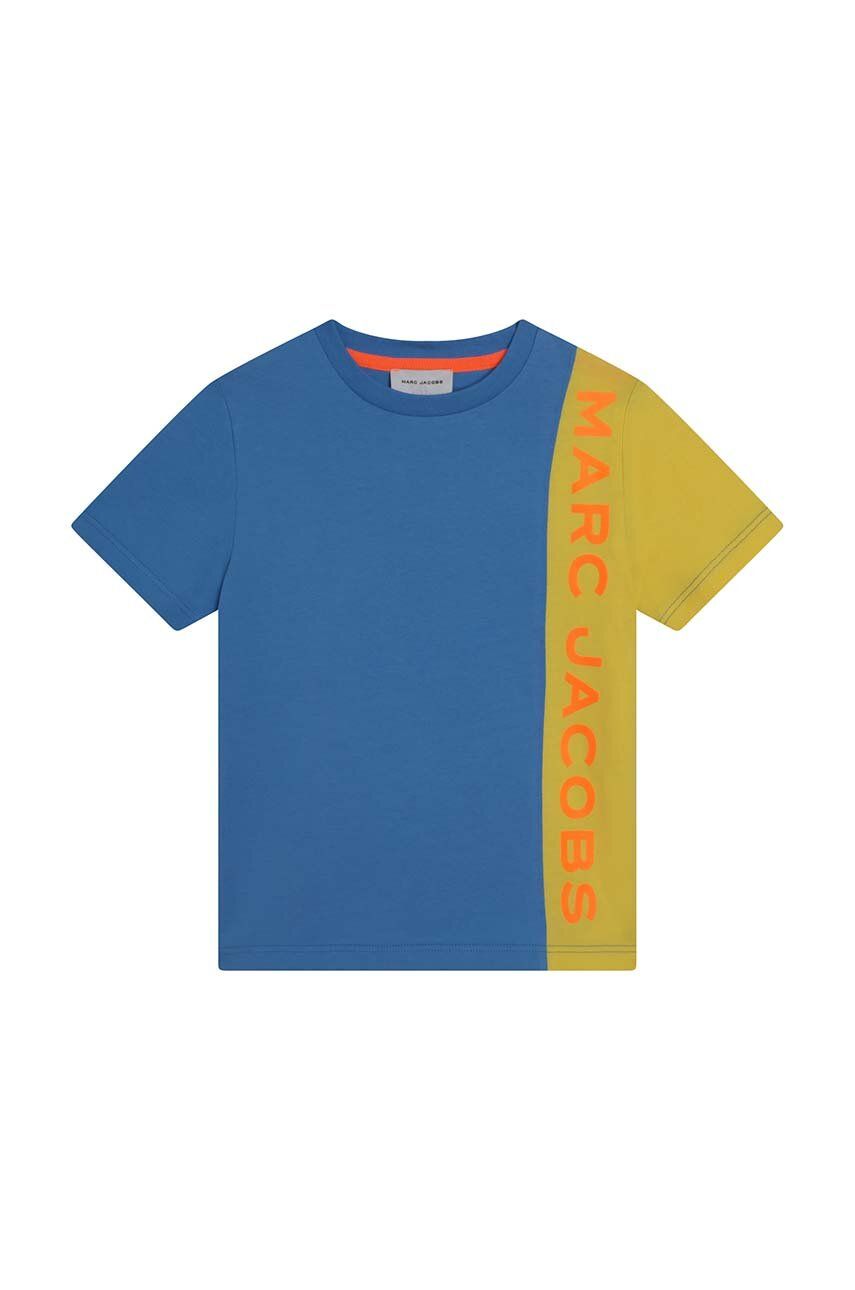 Dětské bavlněné tričko Marc Jacobs s potiskem - modrá -  100 % Bavlna