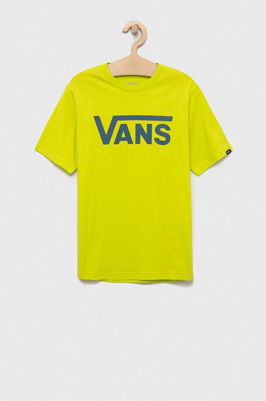 

Дитяча бавовняна футболка Vans BY VANS CLASSIC BOYS EVENING PRIMROS колір зелений з принтом