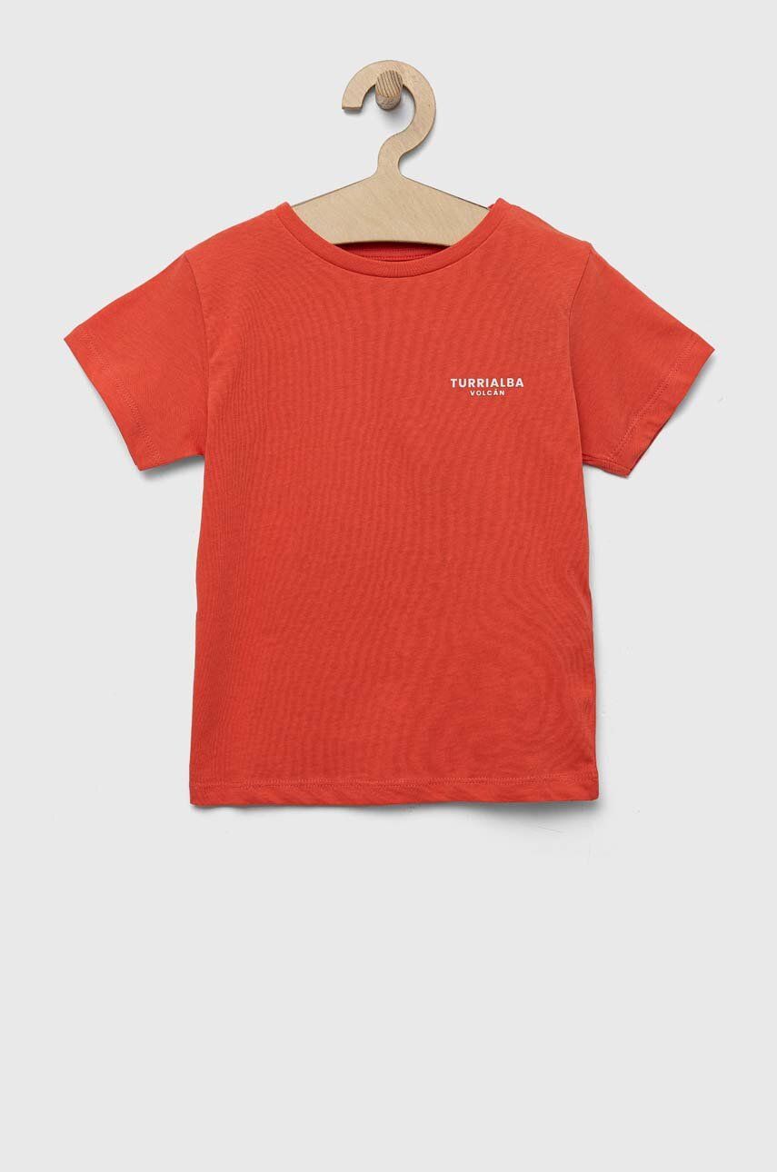 Levně Dětské bavlněné tričko zippy oranžová barva, s potiskem