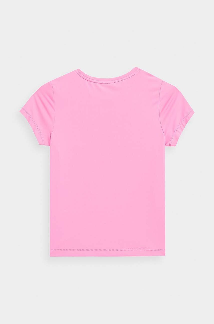 4F t-shirt dziecięcy kolor fioletowy z nadrukiem