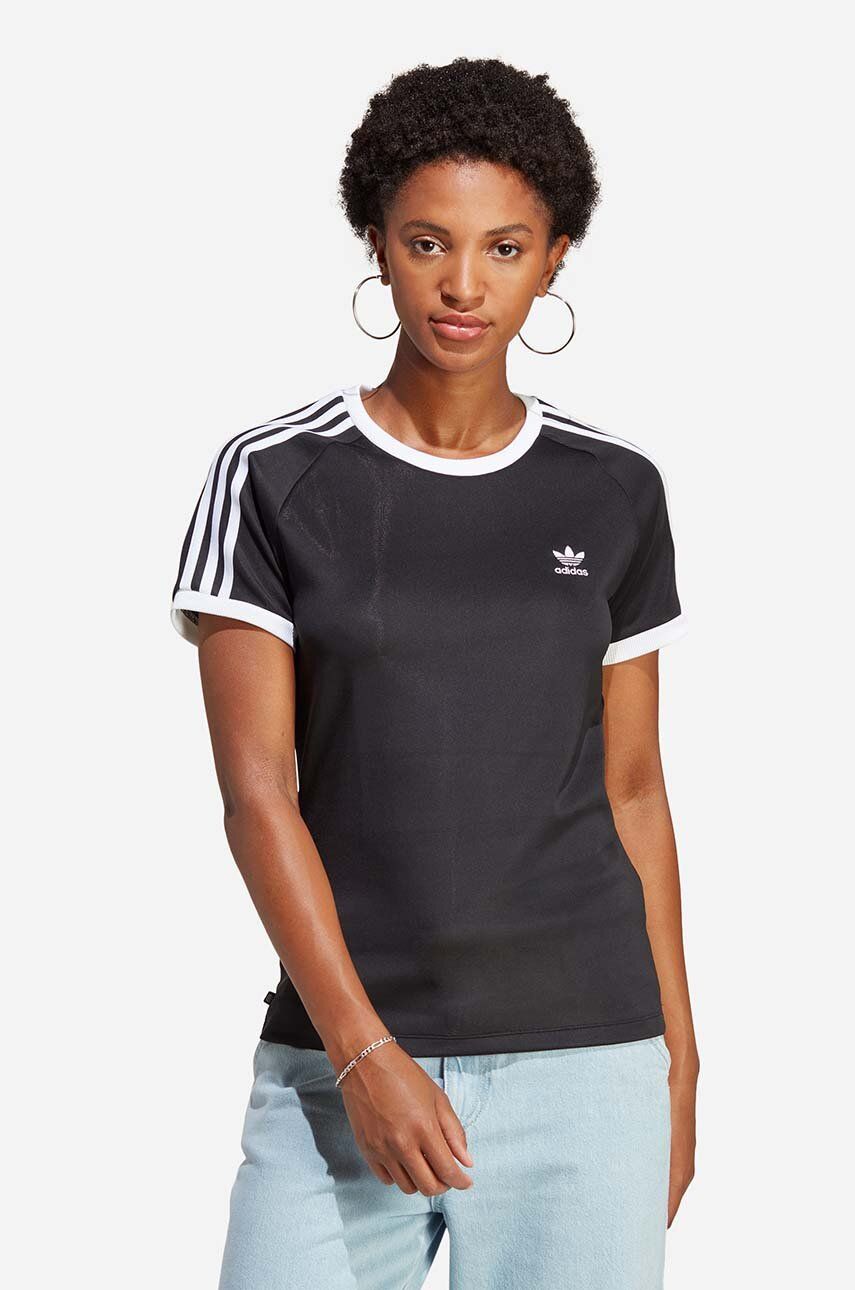 

Тениска adidas Originals в черно с десен, Черен