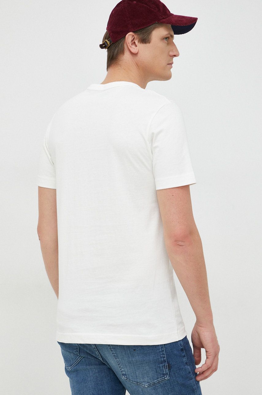 Pamučna Majica Selected Homme Boja: Bijela, S Tiskom